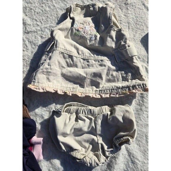 7 Pc Baby Girl Clothing Sizes 0-3, 3, 3-6 Months Mixed Lot Brands Romper Jackets - Picture 8 of 16